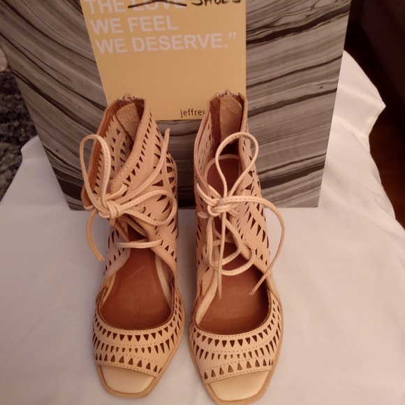 Gently used Jeffrey Campbell Rodillo-Hi nude colored open toe shoes size 5 1/2 - Picture 2 of 7